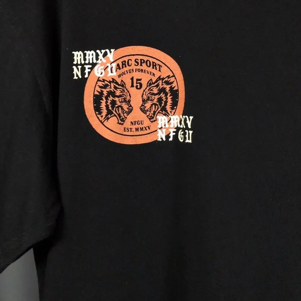 Darc Sport Bodybuilding Club MMXV NFGU Black T-Shirt Wolves Ohana Forever Medium - Picture 2 of 7
